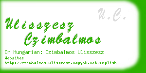 ulisszesz czimbalmos business card